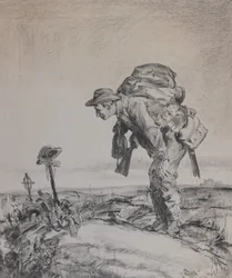 En af de gamle deling, 1917 (litho på papir)